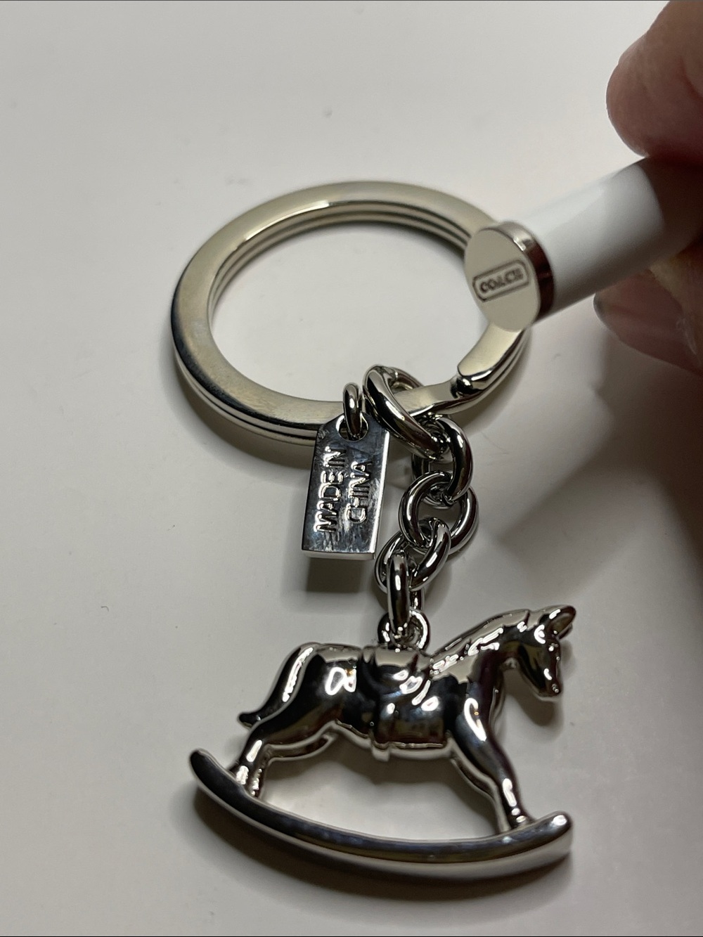 Coach Silver Rocking Horse Keychain and Coach Pen - Picture 3 of 5